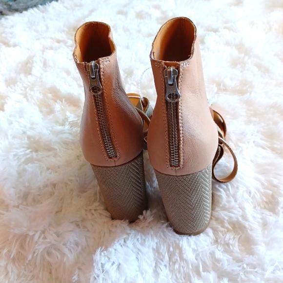 Kork Ease Hickland Tan Leather Open Toe Bootie Sandals SZ 11M Never Worn - Picture 6 of 11